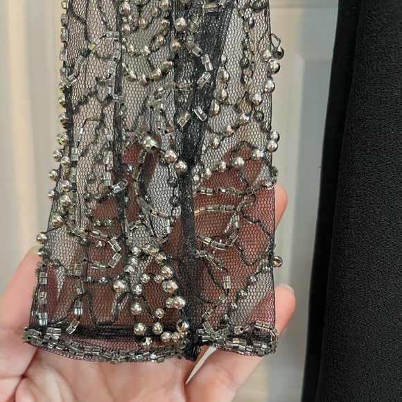 Vintage Showstopper Gown Illusion Beaded Back and Sleeves - Picture 8 of 16